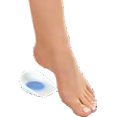 עקב סיליקון עם נקודה כחולה - Silicone heel cups